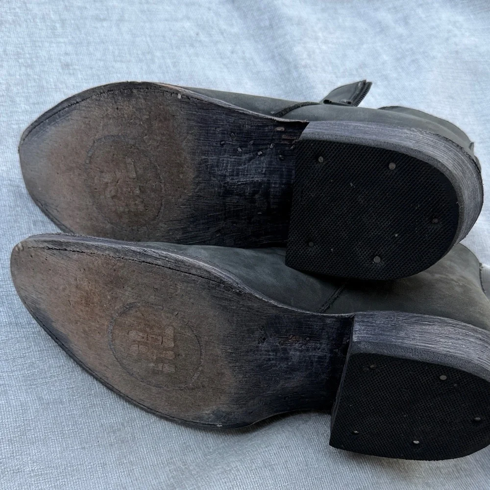 Ralph Lauren Black Label Charcoal Suede Ankle Boots 6.5B
